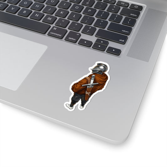 Curfew Hoodie Sticker — Urban Medieval Sword Sticker for Laptops & Gear