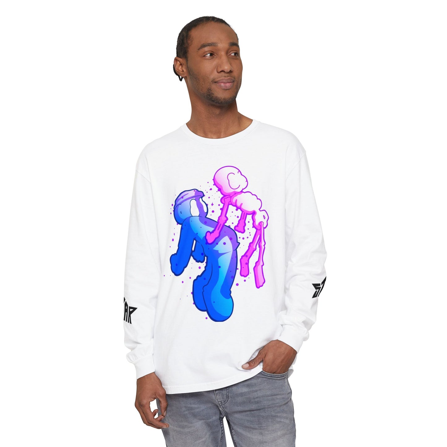 STAR limited edition Garment-dyed Long Sleeve T-Shirt by
